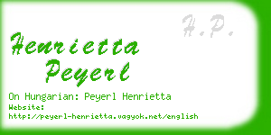 henrietta peyerl business card